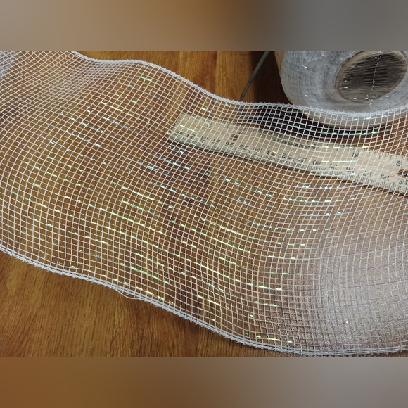 Mesh Ribbon White Multicolored-shimmer - Picture 4 of 4